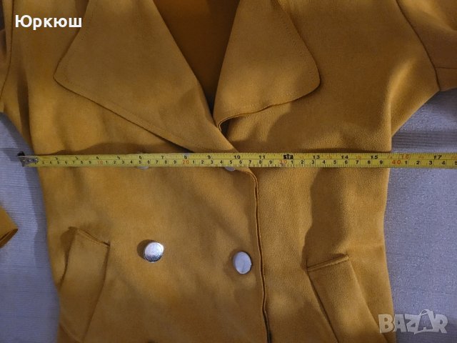 Дамско палто в цвят горчица, снимка 9 - Палта, манта - 44019999