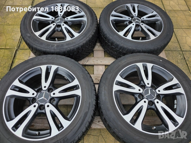 Лети джанти 16ки 5х112 Mercedes + зимни гуми 205/55/16 Bridgestone, снимка 2 - Гуми и джанти - 53541614