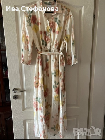 Нова елегантна ежедневна дълга женствена нежна рокля вискоза 