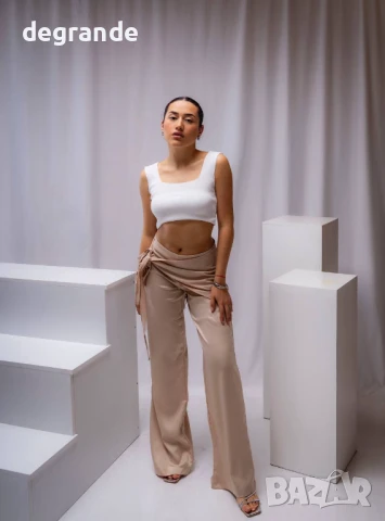 Кафяв дамски Панталон, снимка 3 - Панталони - 50905430