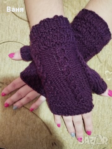 плетени дамски ръкавици , снимка 3 - Ръкавици - 42666489