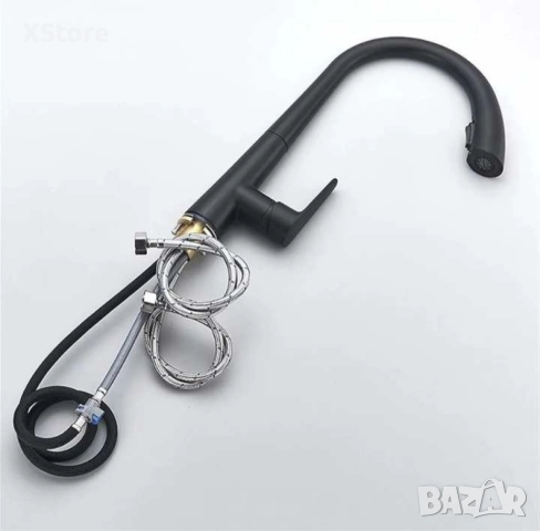 Смесител за кухненска мивка черен мат, снимка 5 - Смесители - 52588662