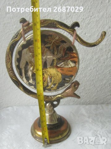 ГОНГ със змия и камила метал бронз месинг  - 2, снимка 3 - Статуетки - 33393716