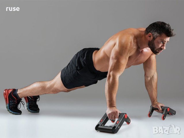 НОВИ! Фитнес 3в1 - ролкови дръжки, опори, експандери, снимка 4 - Фитнес уреди - 44104565