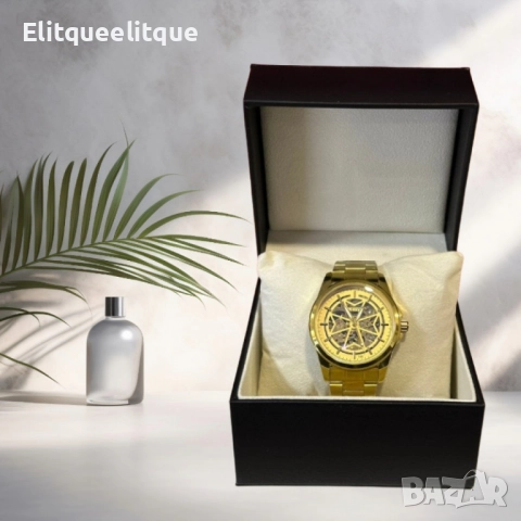 Луксозен мъжки часовник LEIYI с елегантен скелетон дизайн, снимка 2 - Мъжки - 52278735