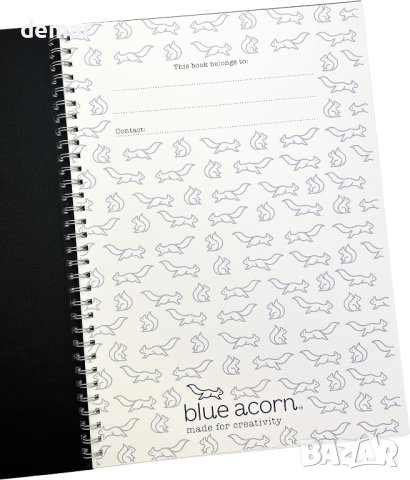 Скицник със спираловидна подвързия Blue Acorn A3 - 42x29,7 см - 70 страници (150 г/кв. м), снимка 6 - Други - 43740998