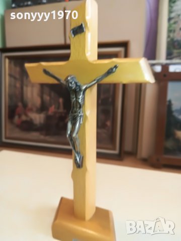 ДЪРВЕН КРЪСТ С ХРИСТОС-МЕД/МЕСИНГ, снимка 6 - Колекции - 28344334