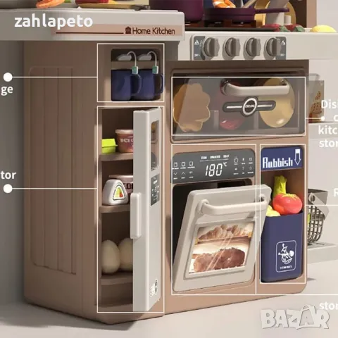 Висока мултифункционална кухня с пара 88ел., снимка 13 - Играчки за стая - 48246420