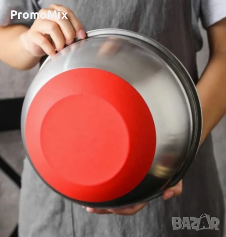 Комплект купи Home Devision salad bowl 2 броя 22см и 18см Купи с капаци и силиконово дъно, снимка 5 - Кутии за храна - 50615517