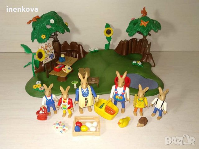 Playmobil великденски зайчета и работилница за боядисване на яйца Плеймобил Включени са фигурки от н, снимка 4 - Фигурки - 28790850