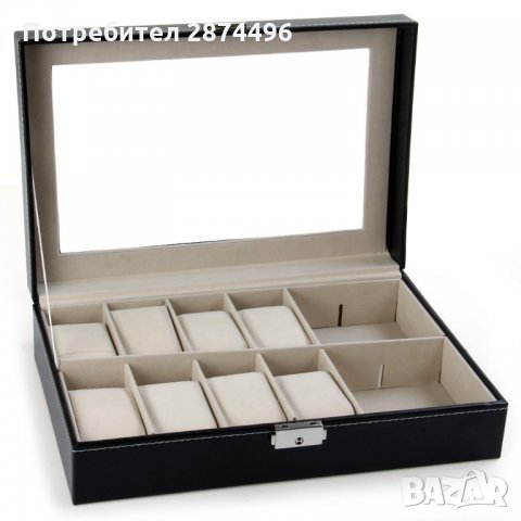 1757 Кутия за часовници с 12 отделения, снимка 4 - Подаръци за мъже - 34659326