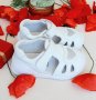 Бебешки сандали за момиче от Естествена кожа, бели с брокатено сърце BUBBLE KIDS, снимка 1 - Детски сандали и чехли - 37161854