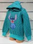 Нов детски суичър с дигитален печат Стич (Stitch) в цвят зелен меланж, снимка 9
