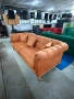 Класически диван Chesterfield кафяв набукова кожа внос от Германия, снимка 2