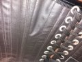 Лачен корсет под бюста в черно и бяло Busk с метални банели, снимка 11