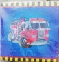 Пожарна пожарникарска кола 10 бр парти салфетки рожден ден, снимка 1 - Аксесоари за кухня - 26812146
