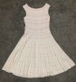 Разкроена бяла рокля - тип плетиво, снимка 1 - Рокли - 37120385
