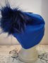 Синя шапка Сини пайети , снимка 3