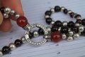 Дизайнерски накит/гердан-сребро,гранат,карнеол, снимка 5