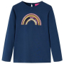 Детска тениска с дълъг ръкав, нейви синьо, 116(SKU:14286