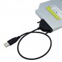 Адапторен кабел USB към 13Pin Slimline SATA Laptop CD/DVD Rom 13-Pin 13ПИНА 13-пин Optical Drive, снимка 3