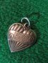 Ich hab Dich lieb! ОБИЧАМ ТЕ! Старинен СРЕБЪРЕН МЕДАЛЬОН СЪРЧИЦЕ Германия СРЕБРО Висока ПРОБА 25327, снимка 2