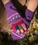 Перуански ръкавици с отворени пръсти и капаче различни цветове