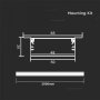 Алуминиев Профил За Вграждане 2000х50x20mm Широк, снимка 2