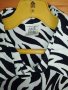 риза с тигров принт в черно и бяло, снимка 3
