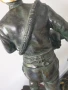 54см-14кг Moreau статуетка/стара френска бронзова скулптура/фигура на пожарникар с момиченце, снимка 8