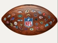 Wilson NFL Junior Throwback топка американски футбол с логата на всички отбори от Националната лига, снимка 3