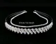 детска дамска диадема венец за коса глава с много камъчена диагонал, снимка 2