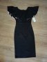 Нова черна рокля с етикет размер S, снимка 1 - Рокли - 37355795