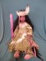Красива порцеланова / керамична кукла индианка 60 см, снимка 5