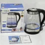 Електрическа кана – Стъклен корпус, 1.8L, 2200W, LED индикатор, снимка 3