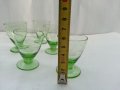 Ретро чашки с гарафа за ракия цветно зелено стъкло, снимка 4