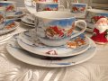 Vintage. Нов. Немски Коледен сервиз за кафе/чай и десерт 18 ел., снимка 4