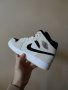 Nike Air Jordan 1 Mid SE GS Creamy White Barely Orange Light Cream Black Нови Оригинални Кецове, снимка 7