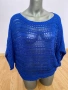 Синя плетена блуза, снимка 4
