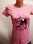Розова дамска тениска с въртящи се пайети във форма на шише, снимка 1 - Тениски - 32841018
