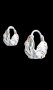 Висящи сребърни обеци Пандора халки лодки,coloured с цветни кристали/нови, снимка 1 - Колиета, медальони, синджири - 43035011
