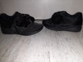 Нови черни сатенени обувки с панделка, снимка 5