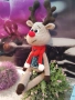 Подарък за Коледа. Елен /Ролли с шал/, Ръчно изработена, Плетена играчка, снимка 9