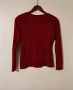 Тъмно червена дамска блуза с дълъг ръкав S размер, снимка 2