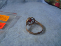 СТАРИНЕН МЕДЕН с ПОЗЛАТА СКЪПОЦЕНЕН РЕТРО ПРЪСТЕН с ГРАНАТ РЪЧНА МАЙСТОРСКА ИЗРАБОТКА 19694, снимка 11