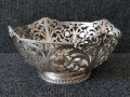 Сребърна ажурна сребро купа чаша тас Стара Англия 1913г Шефилд, снимка 1 - Антикварни и старинни предмети - 37943716