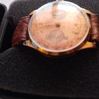 Златен Швейцарски часовник Precision 18к Хронограф, снимка 6 - Мъжки - 43145762