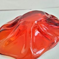  кристална  купа фруктиера цветно стъкло , снимка 4 - Антикварни и старинни предмети - 26820620