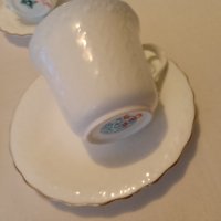 Чаши със чинийки за кафе от костен порцелан, снимка 9 - Антикварни и старинни предмети - 43126450