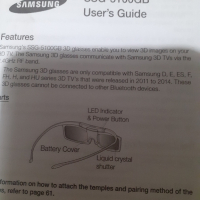Инструкция за активни очила Самсунг, снимка 2 - Друга електроника - 44884607